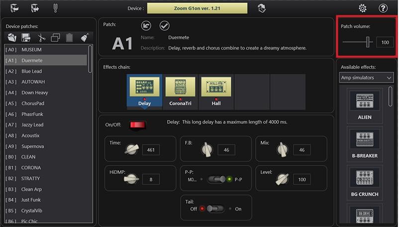 Adjusting preset volume | TL Zoom